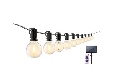 GUIRNALDA SOLAR NETMAK NM-GS01 10MTS LUZ CALIDA | Encendido automático al anochecer | 8 modos de iluminación | incluye panel recarga solar