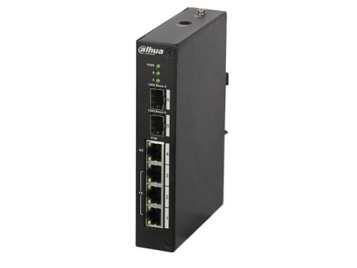 SWITCH DAHUA DH-PFS3206-4P-120 4 PUERTOS POE IDUSTRIAL RIEL DIN