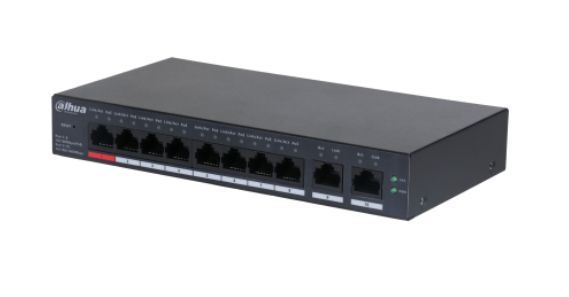 SWITCH DAHUA DH-CS4010-8ET-110 | 8 Puertos POE y HiPOE | 10 Puertos | Administrable Cloud