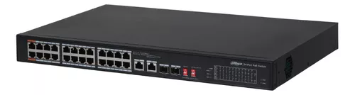 SWITCH DAHUA DH-S3226-24ET-240 | 24 PUERTOS POE + 2 UPLINK + 2SFP | 802.3af-at-bt y Hi-PoE | WatchDog