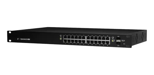 SWITCH UBIQUITI ES-24-250W 24 PORT GIGABIT POE 24/24V+2SFP 250W EDGESWITCH 