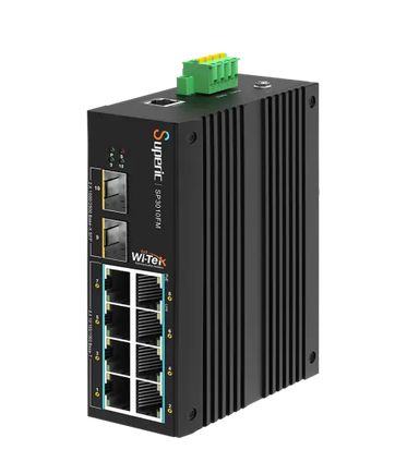 SWITCH WI-TEK SP3010FM 8 PUERTOS POE ADMINISTRABLE RIEL DIN INDUSTRIAL