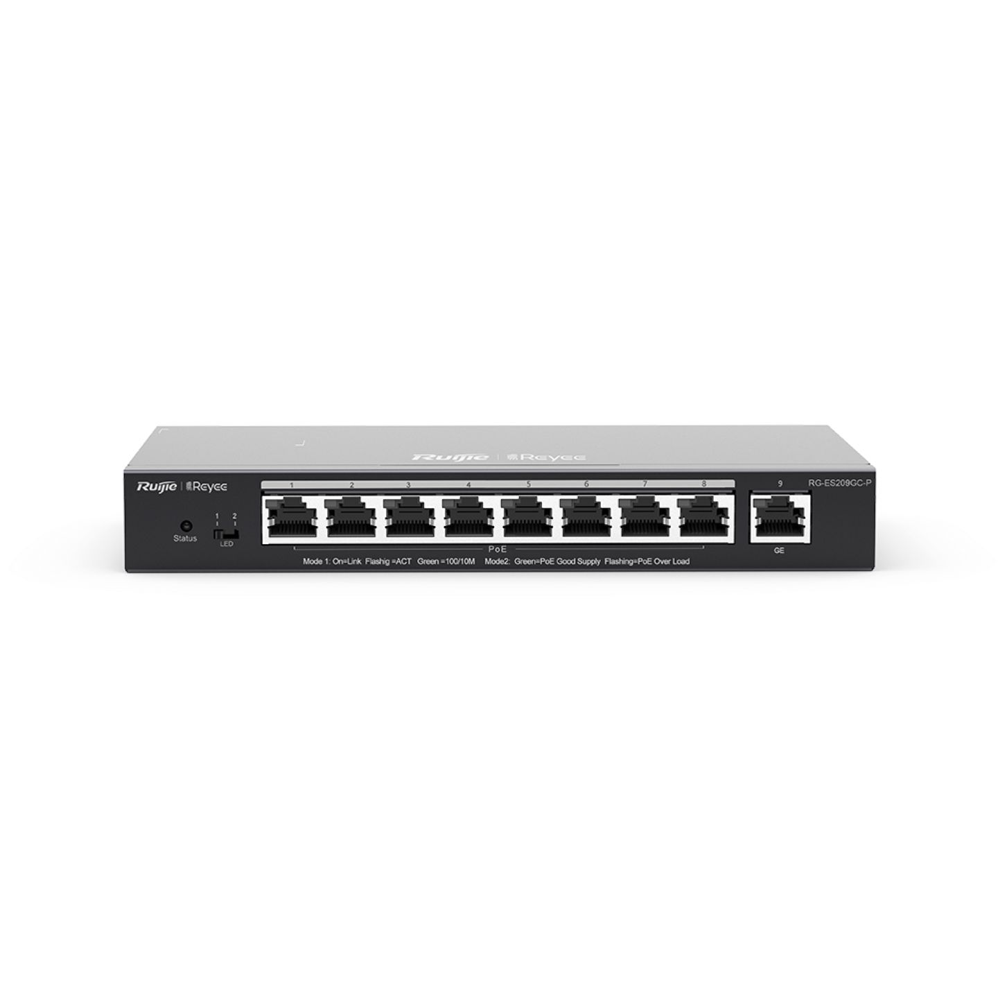 SWITCH RUIJIE REYEE RG-ES209GC-P GIGABIT 9 PUERTOS GIGA CLOUD MANAGED POE+SWITCH
