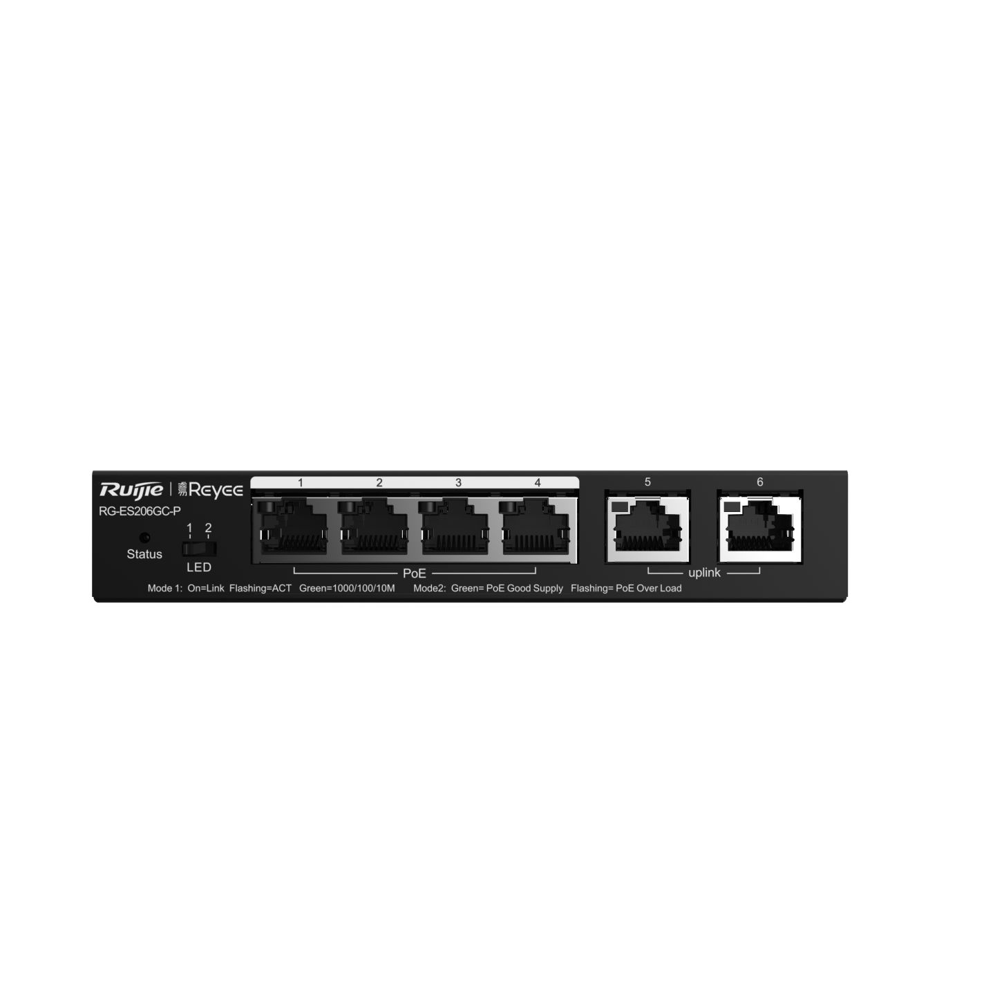 SWITCH RUIJIE REYEE RG-ES206GC-P GIGABIT 6 PUERTOS | 4 POE