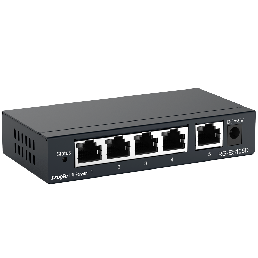 SWITCH RUIJIE REYEE RG-ES105D | 5 Puertos | 10/100 Mbps | Metalico · Imagen 2