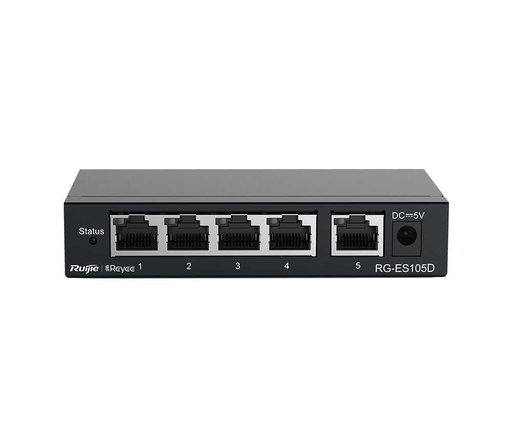 SWITCH RUIJIE REYEE RG-ES105D | 5 Puertos | 10/100 Mbps | Metalico