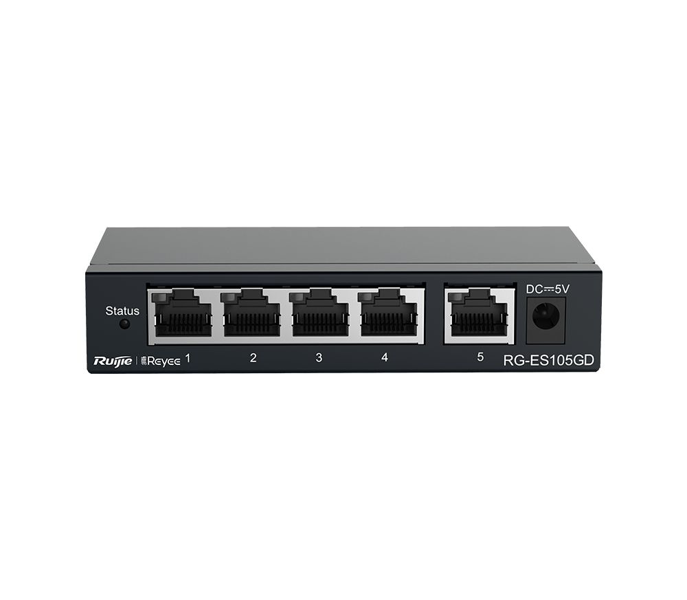 SWITCH RUIJIE REYEE RG-ES105GD | 5 Puertos | Gigabit | Metalico