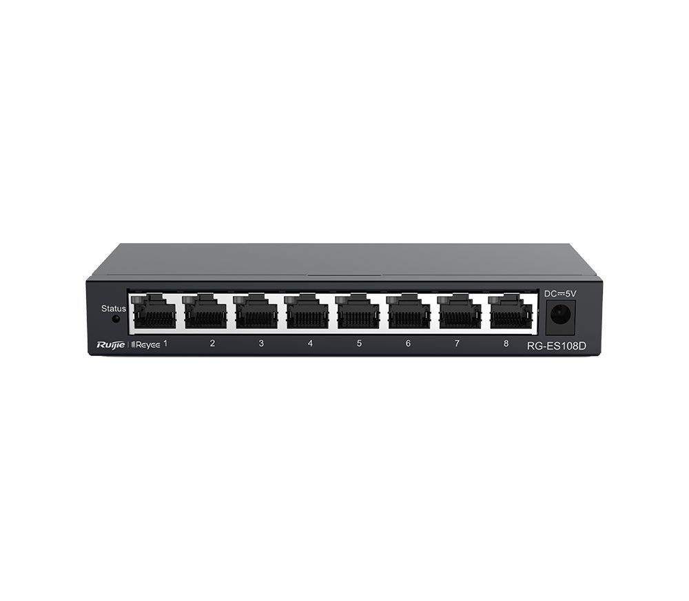 SWITCH RUIJIE REYEE RG-ES108D  8 Puertos | 10/100 Mbps | Metalico