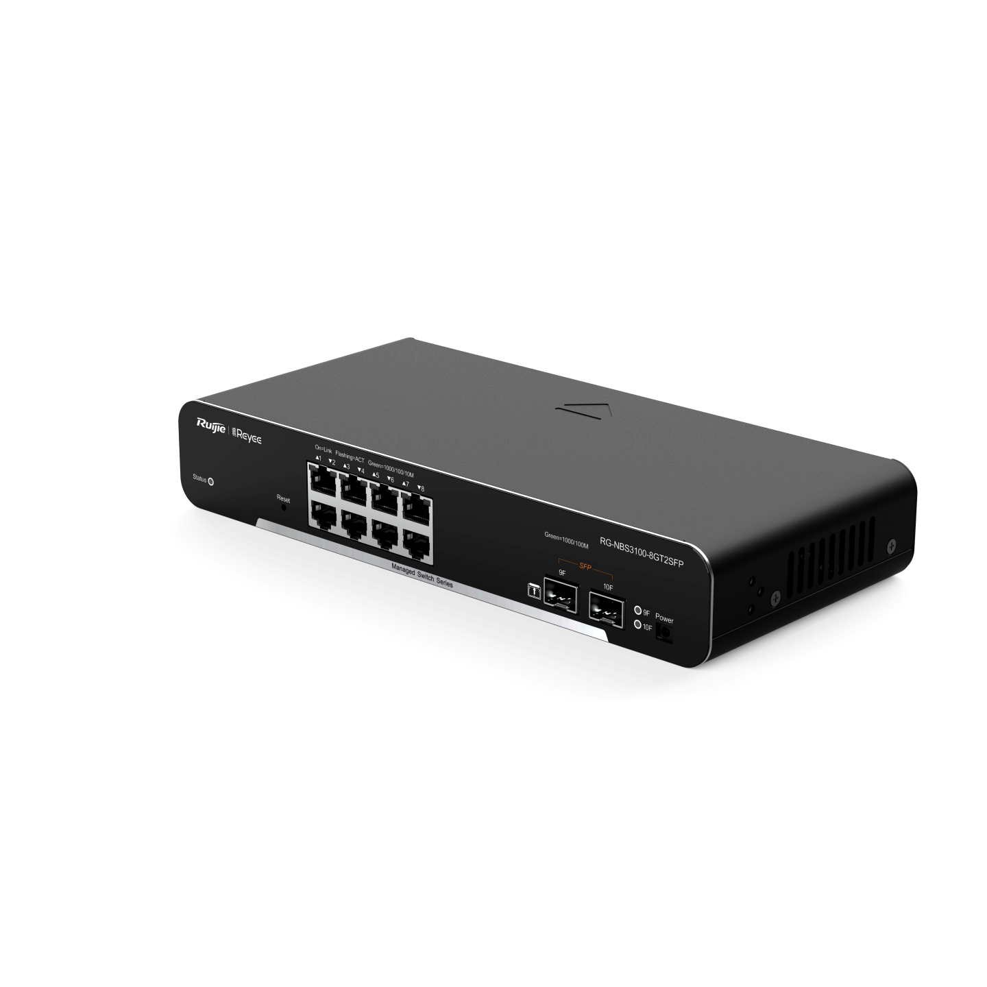 SWITCH RUIJIE REYEE RG-NBS3100-8GT2SFP | 8 Puertos + 2 SFP | POE | Gigabit | Cloud | Metalico | 125W · Imagen 2