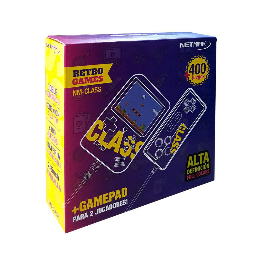 CONSOLA VIDEO NETMAK 8BIT NM-CLASS 400 JUEGOS PARA DOS JUGADORES · Imagen 2