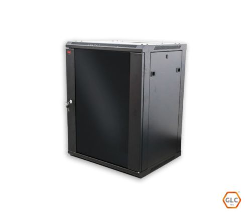RACK MURAL GLC 15 UNIDADES 19 500mm con Puerta Desarmado GLC-MURAL-15U500