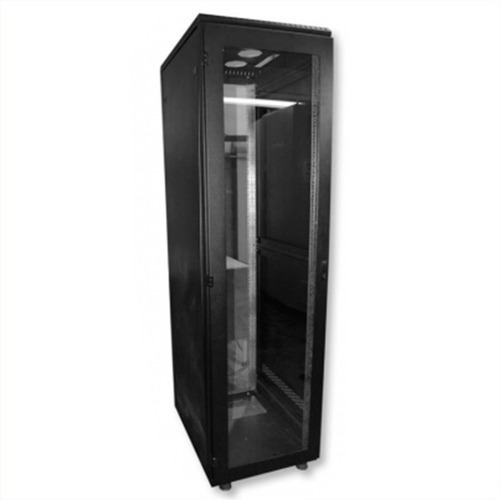 RACK GLC 40 UNIDADES 19 600mm con Puerta de cristal desarmado GLC-RACKP-40U-600