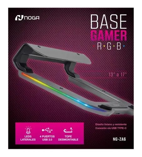 BASE PARA NOTEBOOK NOGA NG-ZA6 RGB GAMER 
