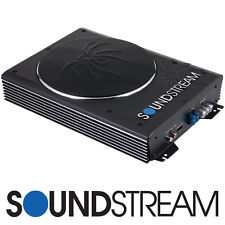 CAJA AMPLIFICADA SOUNDSTREAM RFM8.2 Subwoofer 8 Slim Incorporado con salidas 2 x 75w RMS
