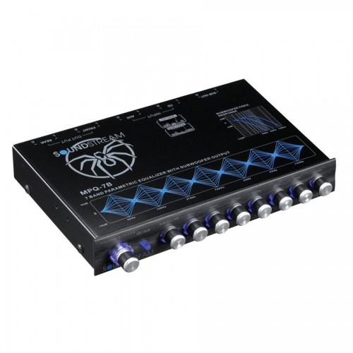 EQUALIZADOR SOUNDSTREAM MPQ-7B   1/2 DIN Dual channel Multi Band Parametric EQ
