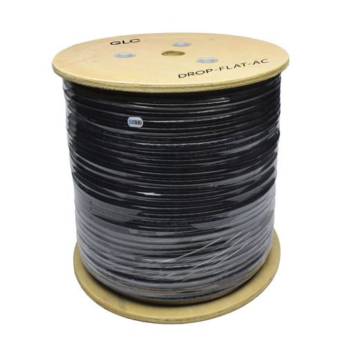 BOBINA CABLE DROP GLC-DROP-1-FLAT-AC | FLAT | 1 CORE |  PORTANTE ACERO | 1000MTS | FIBRA OPTICA | SM MonoModo