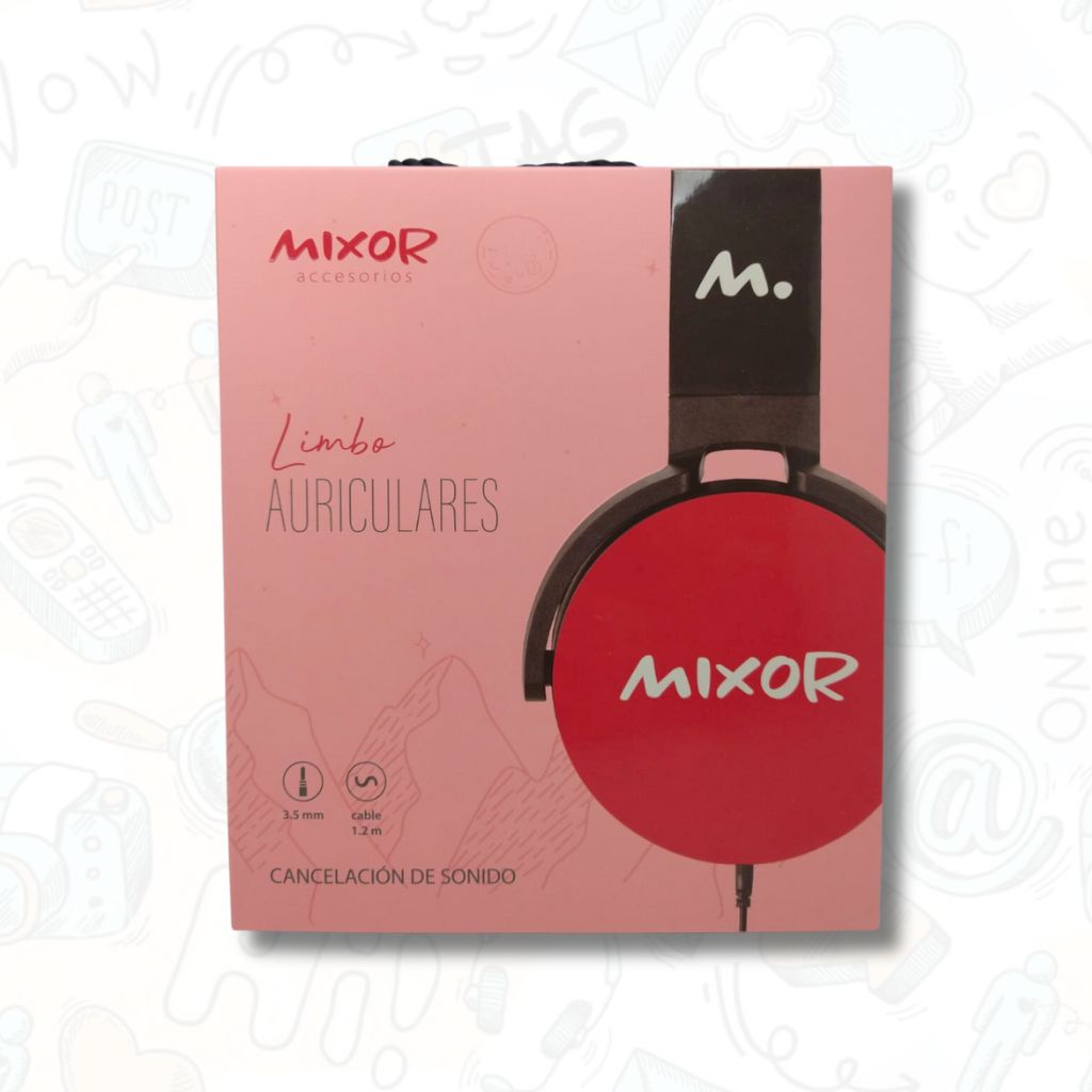AURICULAR MIXOR MOD75 LIMBO VINCHA 3.5MM ROJO