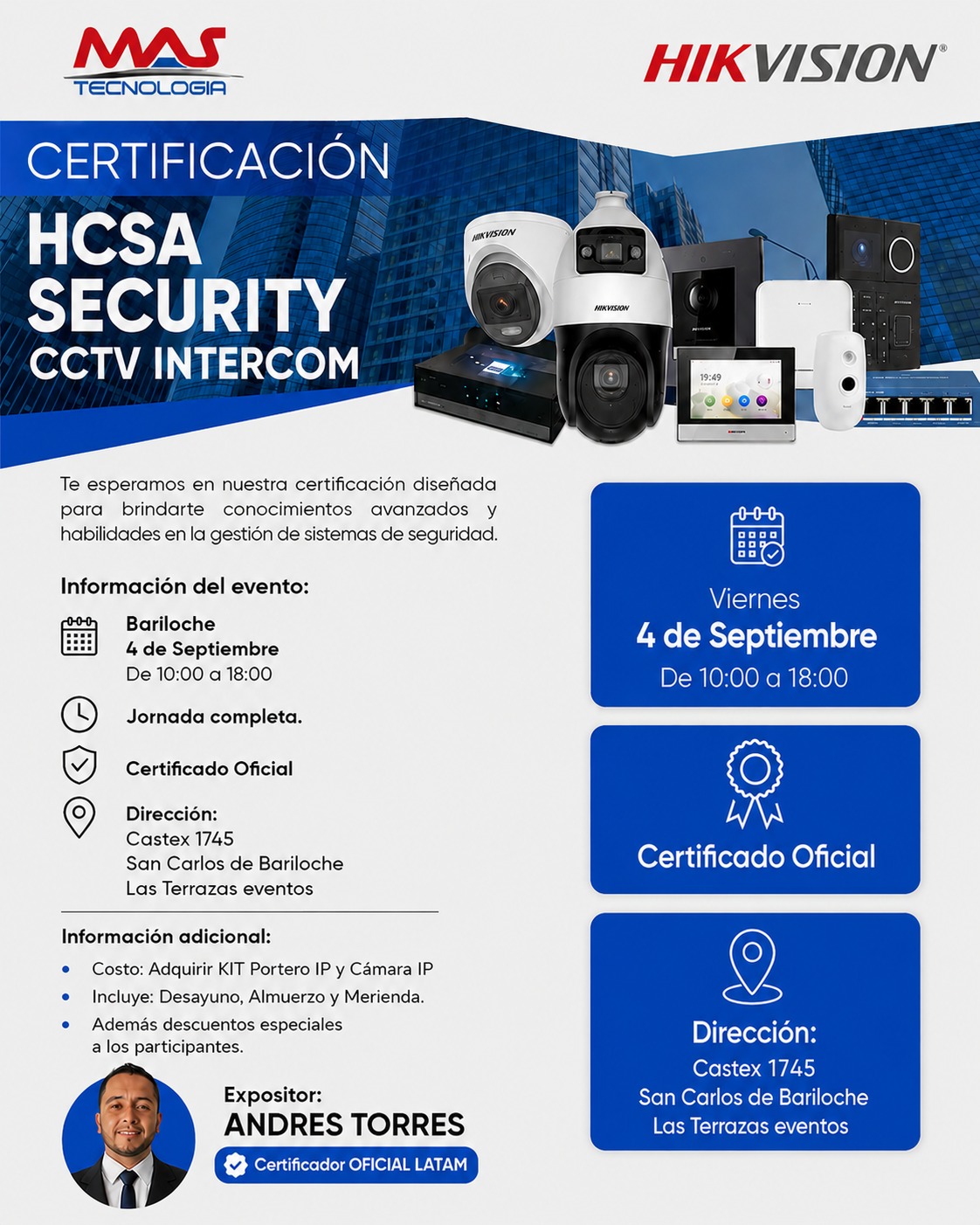 Certificacion Hikvision HCSA Security CCTV & Intercom